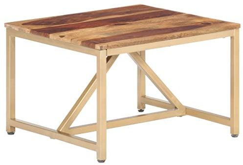 Homgoday Table d'appoint, table basse, table basse, table de salon, table à thé, pour salon, bureau, 60 x 60 x 40 cm, bois massif