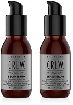 AMERICAN CREW – Beard Serum, 50 ml, pflegendes Bartöl für mehr Geschmeidigkeit, hochwertiges Öl für die Rasurvorbereitung, Bartserum hinterlässt keine Rückstände (Packung mit 2)