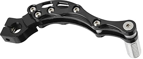 TOTMOX 1pc CNC Aluminum Adjustable Motorcycle Gear Shifter Lever, Motorcycle Gear Shifter Shift Lever Mounting Hole 13mm, Universal Fit, Black