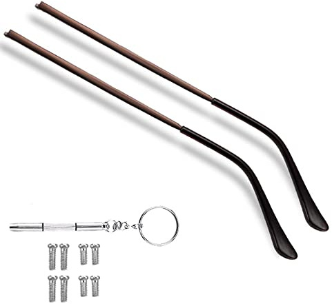 Metall-Brillen-Ersatzbügel, Brillen-Ersatzarme 1 Paar Metall-Brillen-Ersatzbügel Brillen-Ersatzarme Brillenbügel-Beine Brillenbügel-Ersatz Für Brillen-Sonnenbrillen-Reparatur,Braun