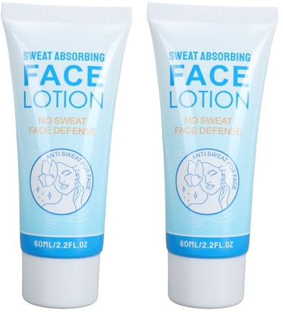 Antitranspirante Facial, 2 Cajas de Loción Facial Absorbente del Sudor, Fragancia de 60 Ml, Crema Antitranspirante sin Sudor para Sudoración Excesiva