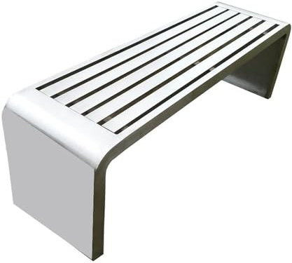 WRYSQBHJYB Gartenbank Wetterfest, Gartenbank Metall für 2–3 Personen, Sitzbank Outdoor für Draußen, Gartenbank Ohne Lehne für Veranda, Rasen, Hof(180cm/70.8in)