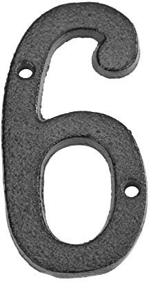 Hausnummer Gusseisen Haus Zeichen Metall Digitale Zahlen Türschild DIY Cafe Shop Wand Dekor Hausnummernschild(6)