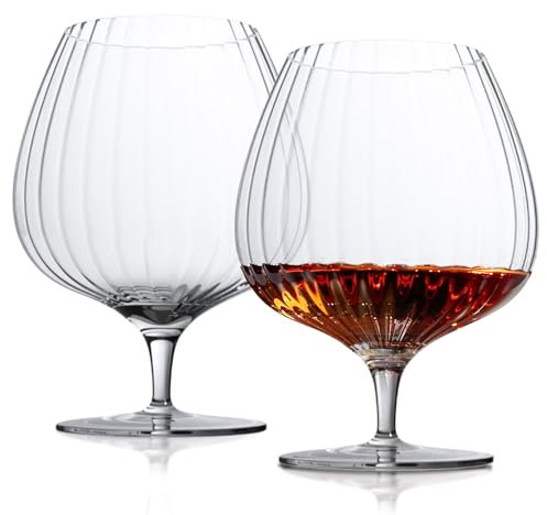 LEMONSODA Whiskey Bourbon Brandy Crystal Glasses Snifter Set of 4-100% Lead-Free Crystal for Spirits, Whiskey, Scotch, and Cognac – Perfect for Home Bars & Gift Sets – 20oz (570ml) (Set of 2)