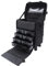 Konfiur 2 In 1 Kosmetik Trolley, Schminkkoffer Kosmetikkoffer Friseurkoffer mit 6 Schubladen, 41 X 30 X 44 cm Make Up Koffer Groß, Beauty Case Friseur Box Multikoffer, Schwarz
