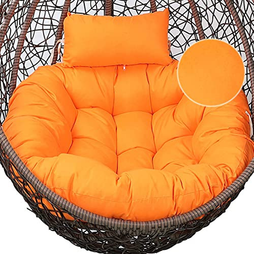 Kissenbezug für Hängesessel, weich und bequem, Sitzbezug für drinnen und draußen, Terrasse, Hof, Garten, Orange, Ersatzbezug für Schaukelkorb, Stuhl, keine Polsterung im Lieferumfang enthalten