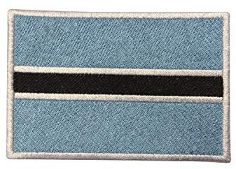 Botswana Länderflagge Logo Patch bestickt Applikation Botswana Nationalflagge Patch Aufbügler Patch Aufnäher Emblem
