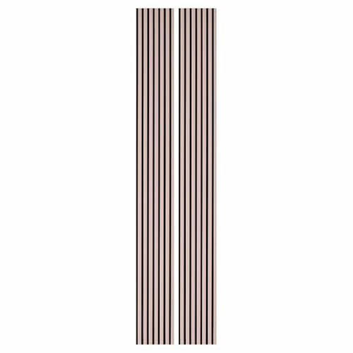 DECOON Lot de 2 Panneaux tasseaux Bois 250 x 30 x 1,9 cm - Rose Pastel/Feutrine Noir - 1,5m²