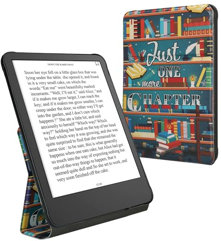 kwmobile Coque Compatible avec Amazon Kindle Paperwhite (2024)/Colorsoft Coque - Étui à Rabat pour Liseuse Électronique eReader en Similicuir - Multicolore