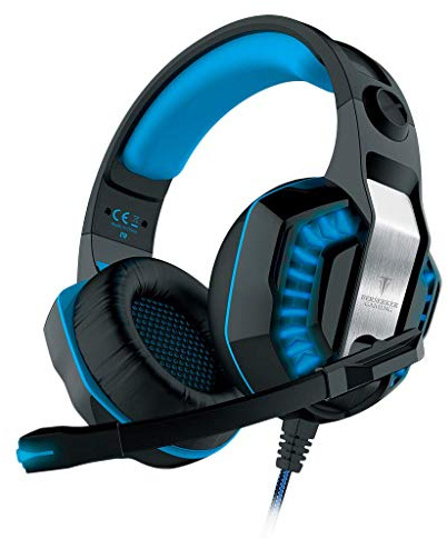 BERSERKER Gaming Headset mit 7.1 USB-Surround-Sound, LED-Beleuchtung, Vibration, Mikrofon, 2m Kabel