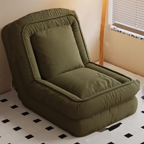 Faltbares Schlafsofa, Bodenstuhl, verstellbare Liege mit Unterstützung, perfekt zum Spielen und Lesen, Menschen- und Hundebett, stilvoller Stuhl für Wohnzimmer und Schlafzimmer, Grün, 120 x 60 cm