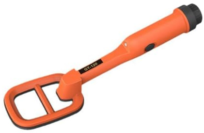 Fuhjythy GT120 Handheld Diving Metal Detector Pinpointer Pointer Probe Waterproof Metal Pinpointing 4.2Inch Search Coil Orange