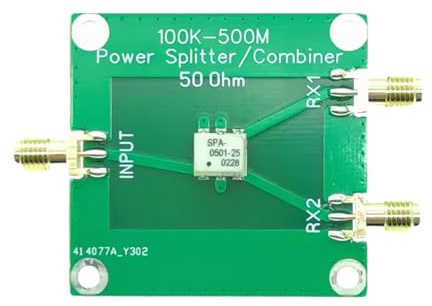 TingHaoO Divisor de potencia de 100 K-500 MHz, frecuencia de microtira de 2 vías, 1 canal, señales de entrada en divisor de dos canales, combinador divisor de potencia