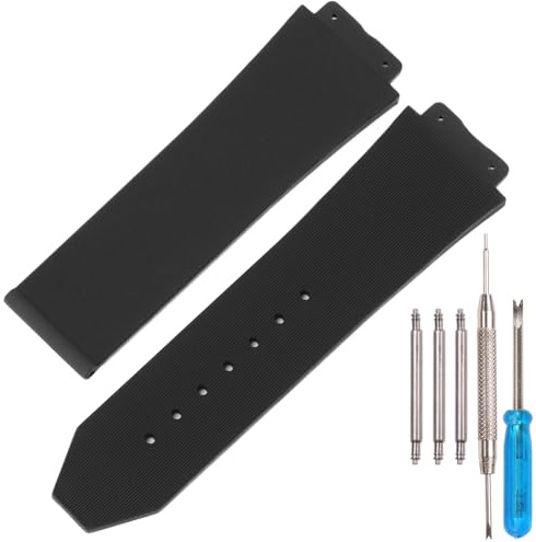XBDSW Silicone Rubber Watch Band Strap Compatible with Hublot Big Bang-Lines Texture soft Silicone Replacement Strap