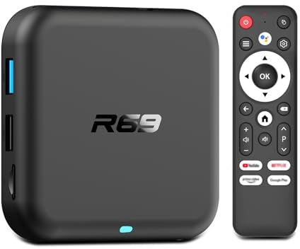 2025 Android 14.0 TV Box,Android TV Boxes Quad-core ARM Cortex-A53 CPU,Support WIFI6 4K HD 3D BT5.0 Ethernet 100M H.265 Dual-WiFi 2.4G/5G USB3.0 Smart TV Box 2GB RAM 16GB ROM