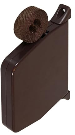 INOVATEC Rollladen Gurtwickler Aufputz Mini inkl. 5m Gurtband – Braun | Aufschraubwickler 180° schwenkbar | Einfache Montage für Rolllade, Fenster & Jalousie | Hochwertiger Kunststoff | LA 155mm