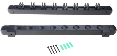 DOUDINGMAO Premium-Billardständer, rutschfeste Queue-Halterung mit 8 Schlitzen, platzsparendes Pooltisch-Zubehör, Naturholz, Poolzubehör-Organizer