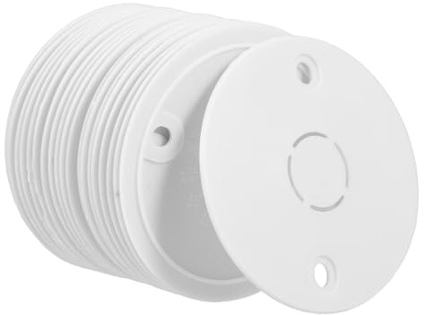 Mobestech Placas para Interruptores de Luz 86 Tipo Tapas Eléctricas para Cajas de Techo Orificio Cubiertas Redondas para Enchufes de Pared Color Blanco 20 Unidades Uso Hogares y