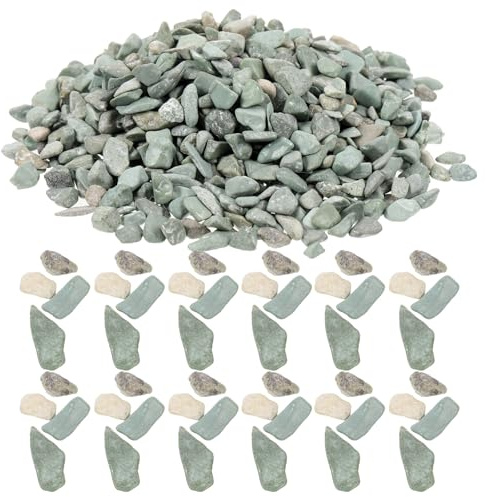 Totority Grey Limestone Pebbles Mini Garden Rocks for Miniature Landscape Decoration and Scenery Basing Stone Bag Natural Stones for Aquarium Bonsai and DIY Craft