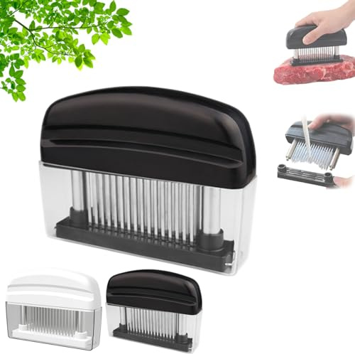 HIDRUO Professional Spring-Loaded Meat Tenderizer, Meat Tenderizer Machine, 2026 Meat Tenderizer Tool with 48 Stainless Steel Sharp Needle Blades, Handheld Blade Tenderizer for Meat Steak (Black)