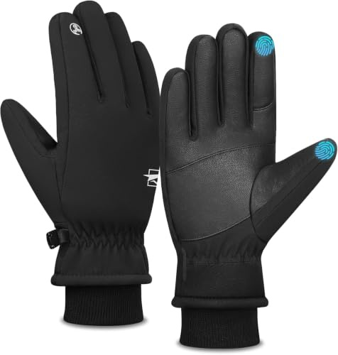 Yobenki Warme Winterhandschuhe Wasserdicht Skihandschuhe Winddicht Touchscreen Handschuhe für Herren und Damen, Atmungsaktiv Running-Handschuhe für Skifahren Laufen Wandern Radfahren