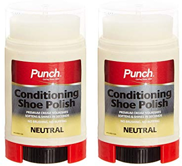 Punch Conditioning Shoe Polish Neutral 40ml - Shines Smooth Leather instantly without buffing