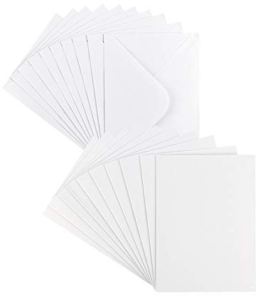 Ideen mit Herz Grußkarten-Set | Perlmutt-Veredelung | 10 Karten ca. 250 g/m² + 10 Umschläge ca. 120 g/m² | In Weiß | 10,5 cm x 14,8 cm (C6)