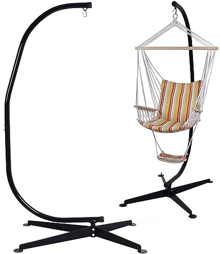 COSTWAY Soporte para Silla Colgante Hamaca Carga hasta 150KG Marco de Silla Columpio para Patio Jardín Playa
