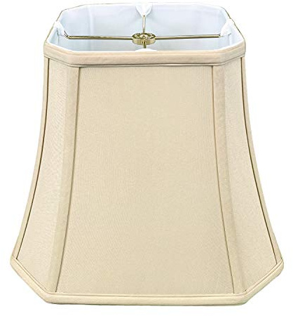 Royal Designs, Inc. BSO-705-16BG Square Cut Corner Bell Basic Lamp Shade, 9 x 16 x 13, Beige