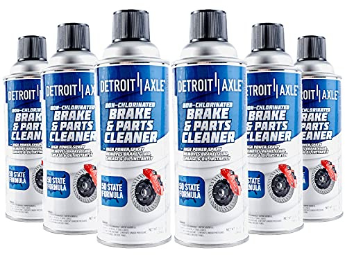 Detroit Axle - Non Chlorinated Brake Parts Cleaner Bottle 10oz High Power Spray - 6pc Set