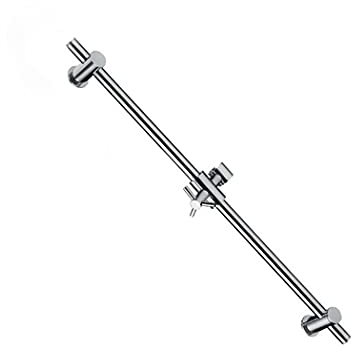 LIOPJH Barre de douche pour pommeau de douche - Colonne de douche réglable - Fixation murale avec support de fixation - Barre coulissante