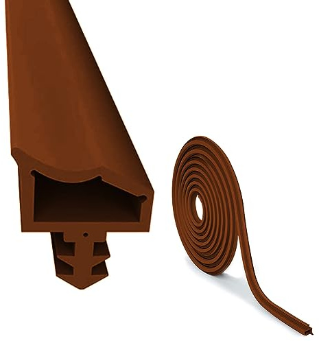 Dichtung Zimmertür Türdichtungen 15M Braun, EUBSWA Door Seals Dichtungsgummi Zimmertürdichtung mit 4mm Nutbreite 7mm Nuttiefe 12mm Falz