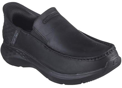 Skechers Parson-Oswin Slip-in, Mocasín Hombre, Black Leather, 48.5 EU