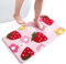 Mislaxy Badematte rutschfeste Fußmatte Badezimmerteppiche Badewanne Duschteppich Erdbeere Beflockter Teppich für Schlafzimmer, Badezimmer, Heimdekoration (Rosa, 50x120cm)