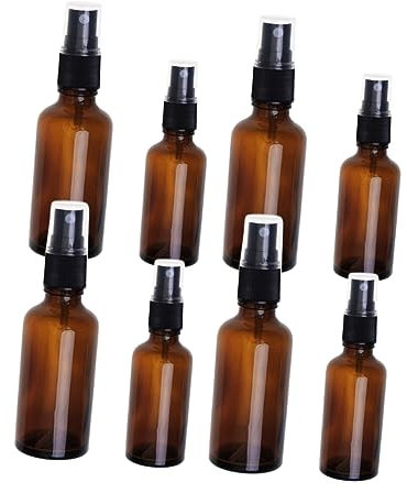 minkissy Reiseflaschen 10st n Aus Glas Für Ätherische Öle Zerstäuberflasche Aus Glas Bernsteinfarbene Flaschen Haar Feine Nebelsprüher Wasserschorle Flasche Reisen Citronella-öl Mini