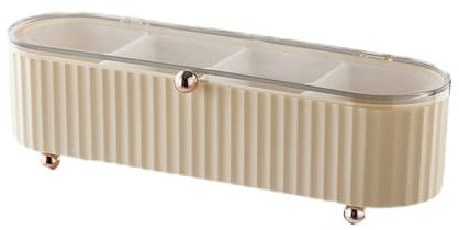 Raxove Contenedores de Sal de Almacenamiento, contenedores de Almacenamiento de Sal para lavavajillas, contenedores para Sal, Caja de condimentos con Tapa Transparente, contenedores de Sal de Grado