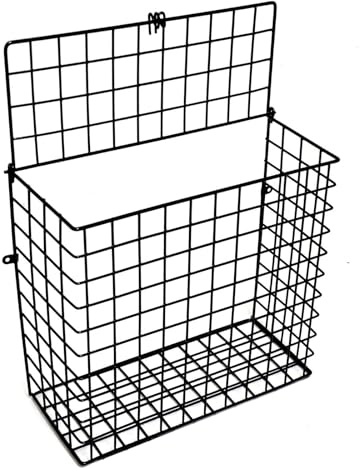 Letterbox Cage Door Mounted Mail Box Letter Guard Basket Post Catcher Black