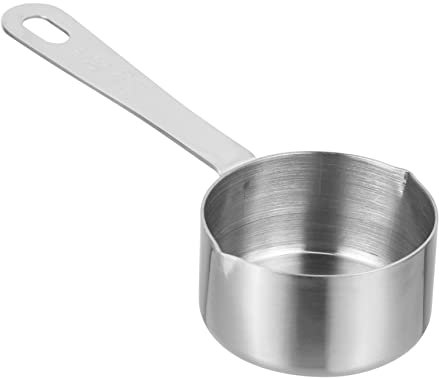KICHOUSE Cuchara Para Salsa De Acero Inoxidable 80ml, Utensilio Para Teppanyaki y Calentar Leche, Mango Ergonómico, Cocina Casera