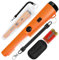 Metal detector, metal detector pinpointer per ricerca metalli, caccia al tesoro, ricerca a 360° di tesori d'oro con cintura, fondina, LED, accessori per attrezzi impermeabili (arancione)