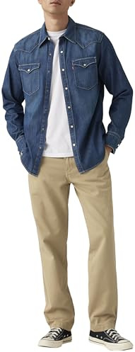 Levi's Uomo XX Authentic Relaxed Chino Sand Khaki Auth GD Neutral 34 34