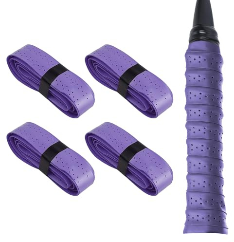 MEGAVOW 4 Pezzi Nastro Racchetta Tennis, Grip Racchetta Padel, Grip Racchetta Tennis e Badminton Antiscivolo, Overgrip Padel Impugnatura da Tennis Badminton Squash