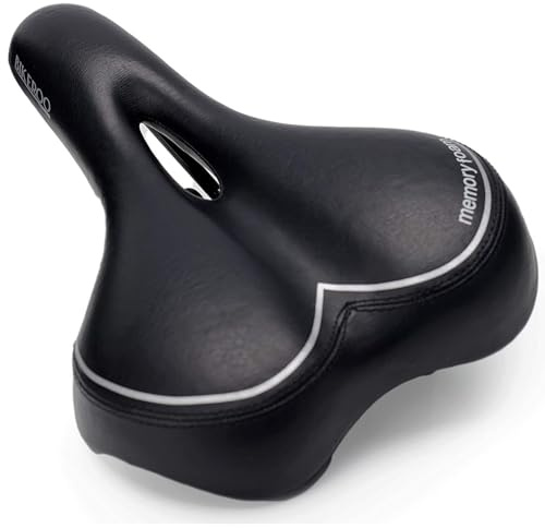 Exercise Bike Seat Cushion, Comfort Bicycle Saddle for Men and Women Compatible for Stationary, Mountain, Road (25 x 18 CM)