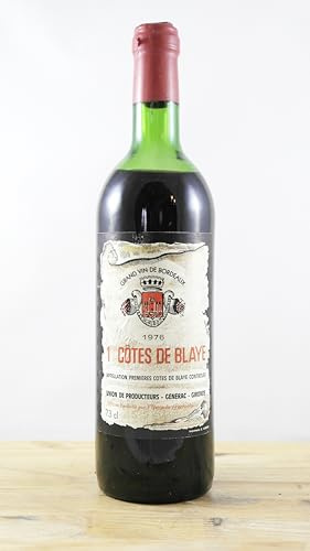 1ères Côtes de Blaye Union des producteurs Générac Bouteille de Vin Millésime 1976 HE