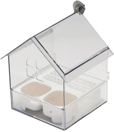 Saque el c-omedero de Loros externos, el Plato de Comida de Agua de la bañera Transparente, la casa del alimentador Decorativo de Aves, e l colibrí de la bañera de la bañer-a de la bañer-a