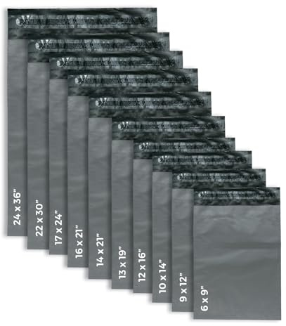 Mailing Bags Self Seal Grey Mailing Bags – Water Proof, Tear Proof Delivery & Packaging Bags for Mailing, Postage, Shipping & Delivery – 1541 Stationery (25, 6 x 9)