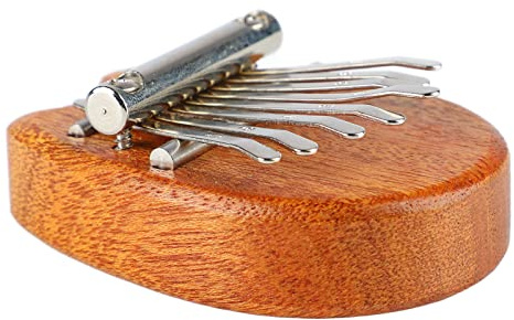 Yctze Mini-Kalimba, 8-Tasten-Daumenklavier, Kalimba aus Massivem Holz mit Professionellem Klang und Trageband, Tragbar für Anfänger und Musiker