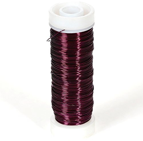 Bütic Draht - Bindedraht - Wickeldraht - Basteldraht 0,50mm Ø - 50m, Farbe:Violett