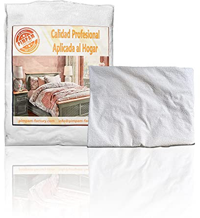 PIMPAM Factory Protège Matelas Coton Imperméable 80x190/200 cm, Housse Matelas en Tissu Frais, Alèse pour Lit, Drap Housse, Respirant et Anti-Acariens, Fabriqué en Europe. Blanc