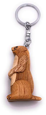 H-Customs Marmot Sloth Chillig Wood Noble Main Porte-clé Pendentif