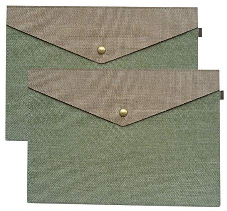 Durable A4 Schnellhefter Dokumentenhalter Portfolio Umschlag Filz Ordner Etui mit Schnappverschluss 2er Set Grün